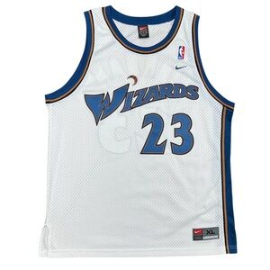 Micheal JORDAN Washington WIZARDS Vintage NIKE White Stitched Basketball Jersey